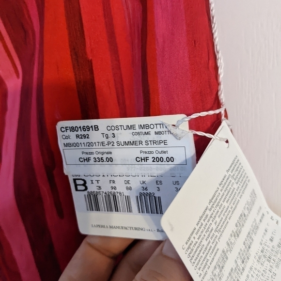 LA PERLA watercolor cosmic pink one piece swimsuit size 36B NEW A8 - Picture 3 of 9